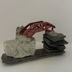 Custom Stone/Concrete Aquarium Bridge Decor  Custom Made For $110 Originally, One Of A Kind!
