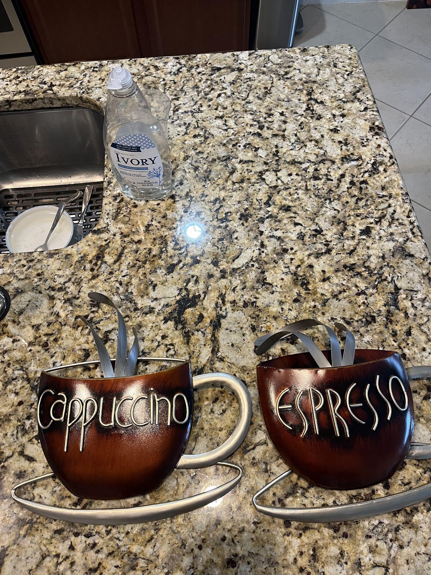 Pair Of Metal Coffee Wall Decor