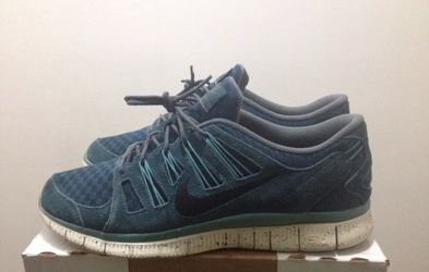Nike Free 5 EXT Woven Mid Turquoise White Size 11