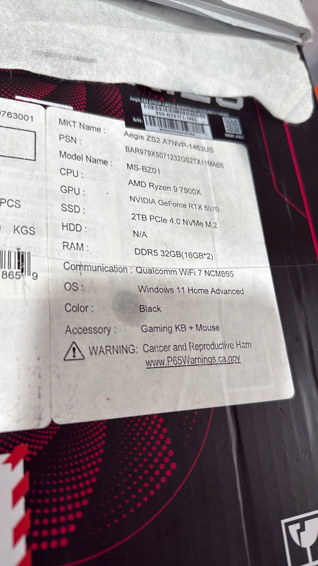 MSI Gaming Pc New In Box Never Used