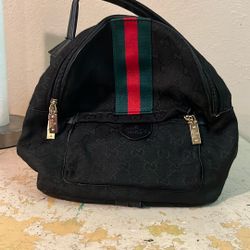 Gucci Black GG Canvas Medium Backpack