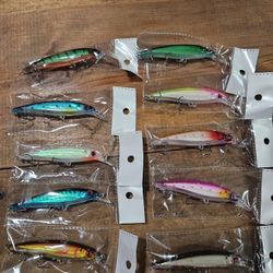 10Pcs Minnow Fishing Lure Set 