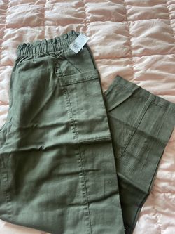 Girls Olive Cargo Pants