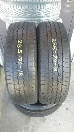 Pair of used 255 70 18 General Grabber tires