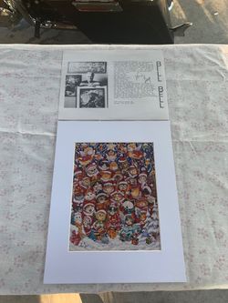 Santa Claus cat print