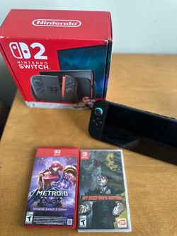NINTENDO SWITCH 2 BUNDLE LIKE NEW + 2 GAMES + BOX