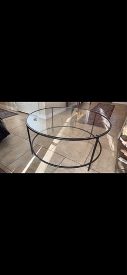 36” Round Glass Coffee Table – $50 OBO