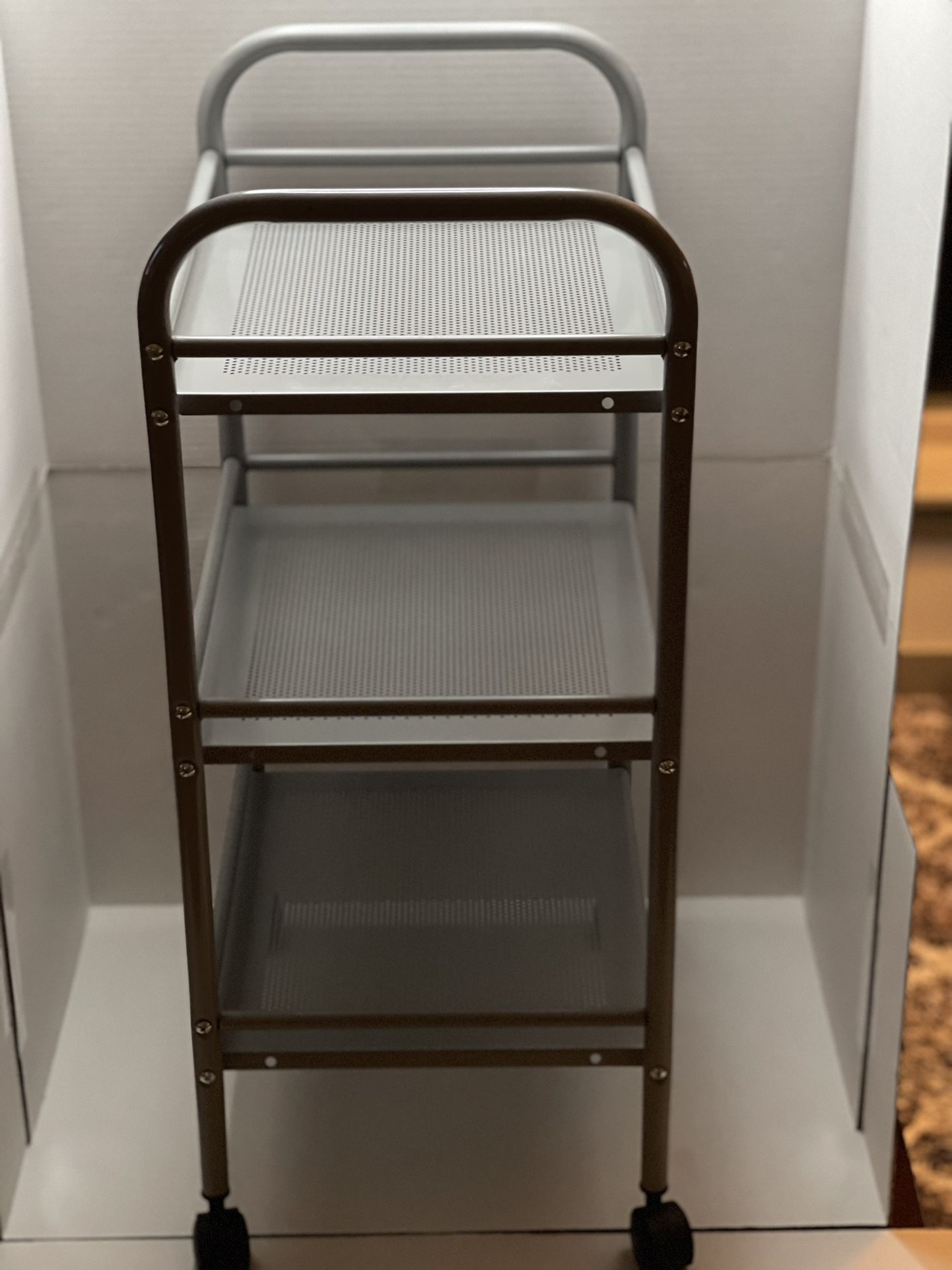 IKEA DRAGGAN TROLLEY, SILVER-COLOUR, 41x32x75 cm 702.455.94. for
