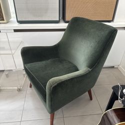 Green Velvet Arm Chair