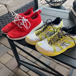Men’s 1 Pair Nike,  1 Pair Brook Running Shoes 11 1/2
