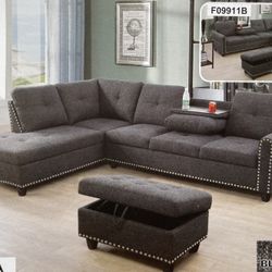 Brand New Fabric Combination Sofa Set 