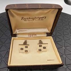 Vintage Swank Silver Tone  Fleur De Lis Cufflinks