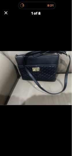 Karl lagerfeld Black Quilted Crossbody Bag with Gold Hardware