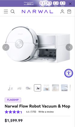 Narwal Flow Robot Vacuum & Mop
4.4 out of 5 stars, average rating value. Read 170 Reviews. Same page link.
