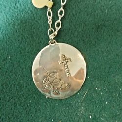 Heavy Pendant with Marcasite Cross 