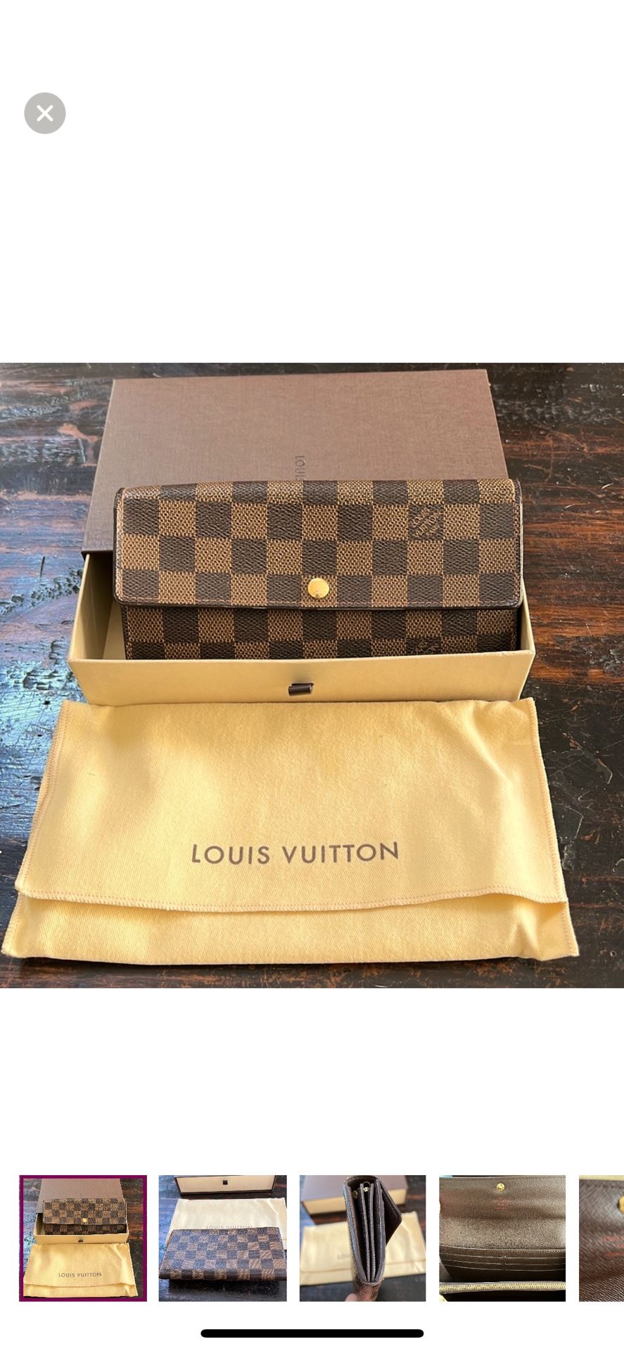 Louis Vuitton Damier Ebene Sara Wallet