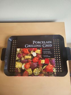 GRILLING PORCELAIN TRAY, BRAND NEW  UNOPENED