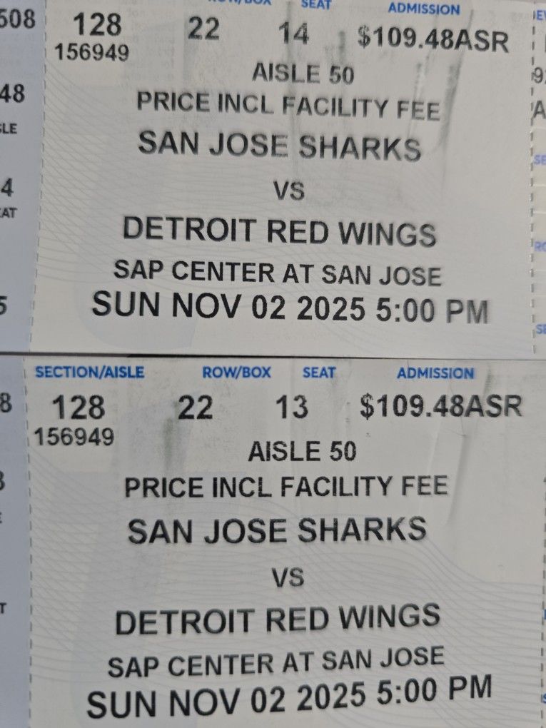 San Jose Sharks vs Detroit Red Wings Fútbol Soccer.