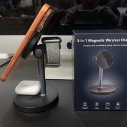 3 In 1 Wireless Charging Station!! For iPhone, Apple Watch, AirPods!!