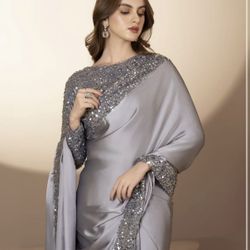 Grey Sari by RSM Collection 