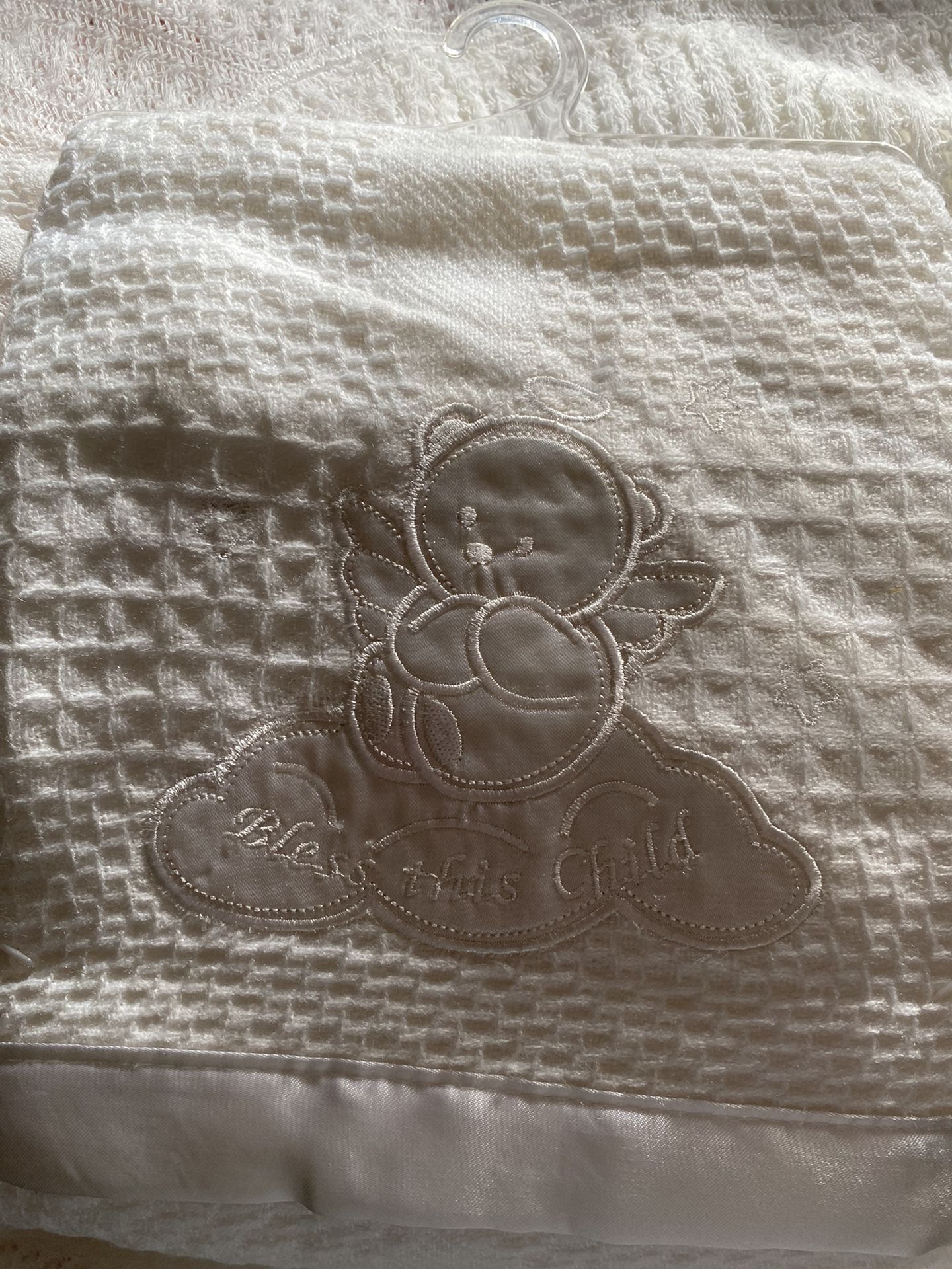 White baby blanket