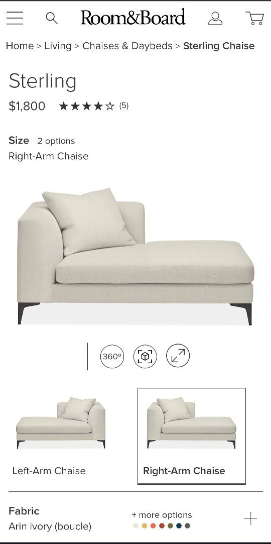 Sterling Right-Arm Chaise