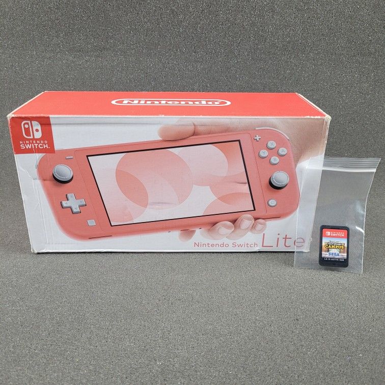 Nintendo Switch Lite - Coral - Certified Renewed + Two Point Campus Game