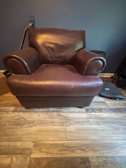 Leather Sofa and Chair