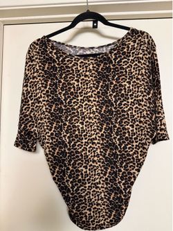 Cheetah Print Blouse - Small