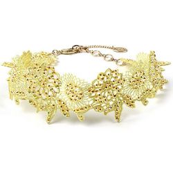 Yellow Leaf  Lace Choker NWT