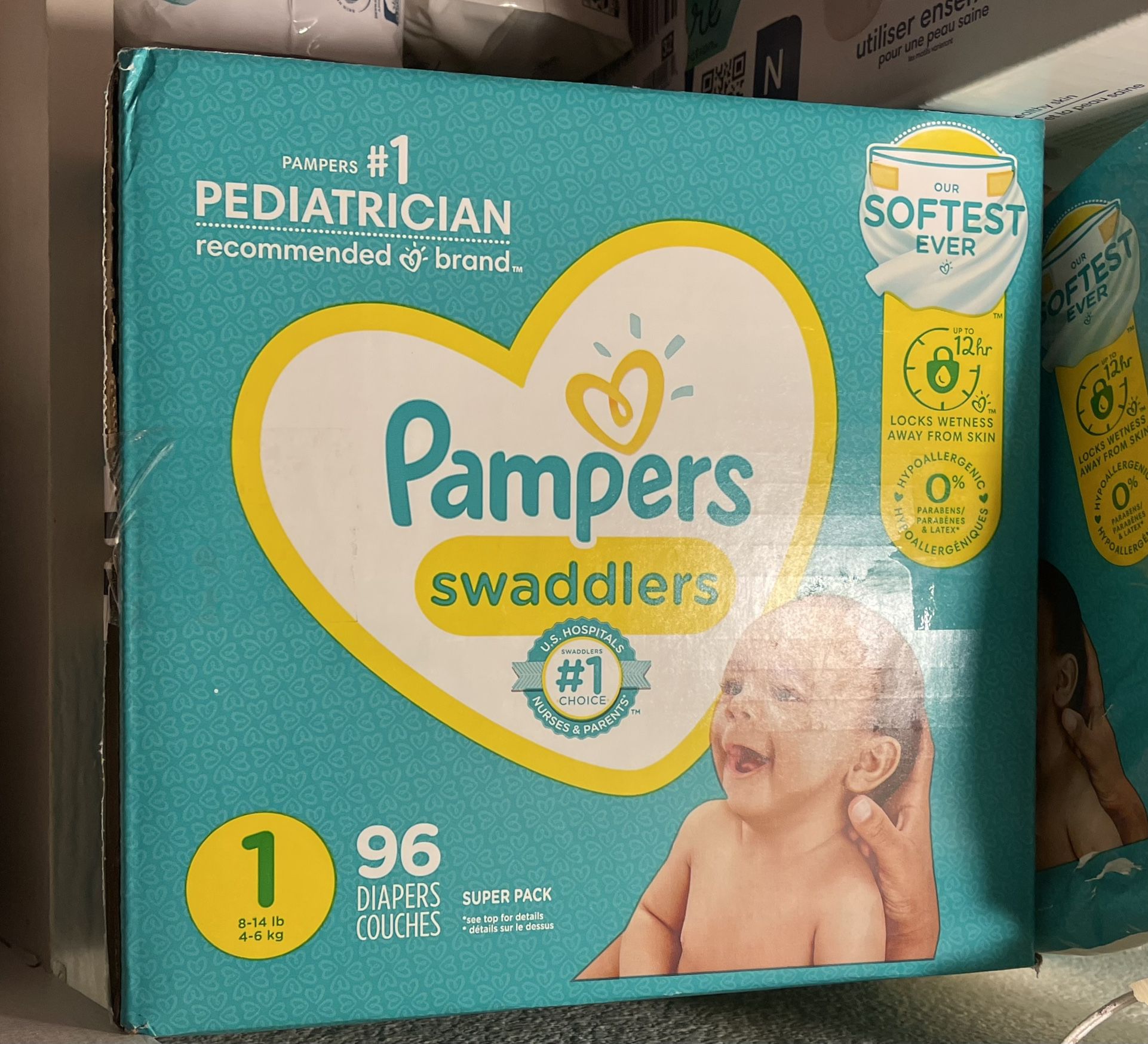 Pampers Diapers Size 1 96ct 
