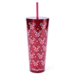 Mickey Mouse Icon Peppermint Swirl 24 oz. Starbucks Travel Tumbler with Straw