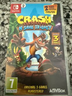 Nintendo Switch Crash Bandicoot Nsane Trilogy - includes 3 games, bonus level