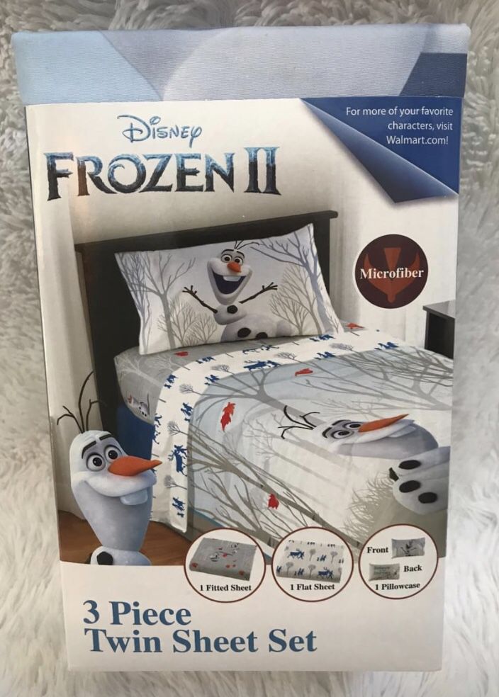 Disney Frozen II Olaf 3 Piece Twin Sheet, NEW! Porch Pickup or Can Ship!