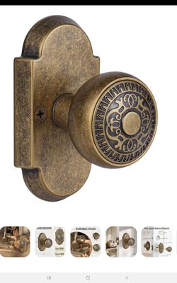 Antique brass decorative door knob vintage style (42)