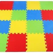12 Primary Pastel 24 in. W x 24 in. L x 0.5 in. Thick Foam Exercise\Gym Flooring Tiles ) (48sq. ft.)