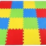 12 Primary Pastel 24 in. W x 24 in. L x 0.5 in. Thick Foam Exercise\Gym Flooring Tiles ) (48sq. ft.)