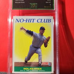 1991 Score Baseball #701 Nolan Ryan NO-HIT CLUB EJE 8 NM-MINT

