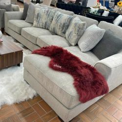 
🏆ASK DISCOUNT COUPON《 sofa Couch Loveseat Living room set sleeper recliner daybed futon __ardsly Pewter Raf Or Laf Sofa Chaise Sectional 