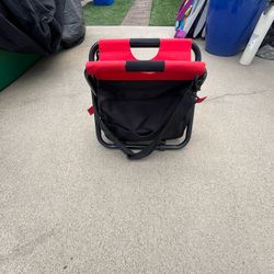 Folding husky works seat, brand new with bag and tool pouch underneath
