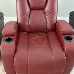 Red Power Reclining Chair 