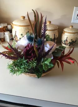 Faux flowers arrangement