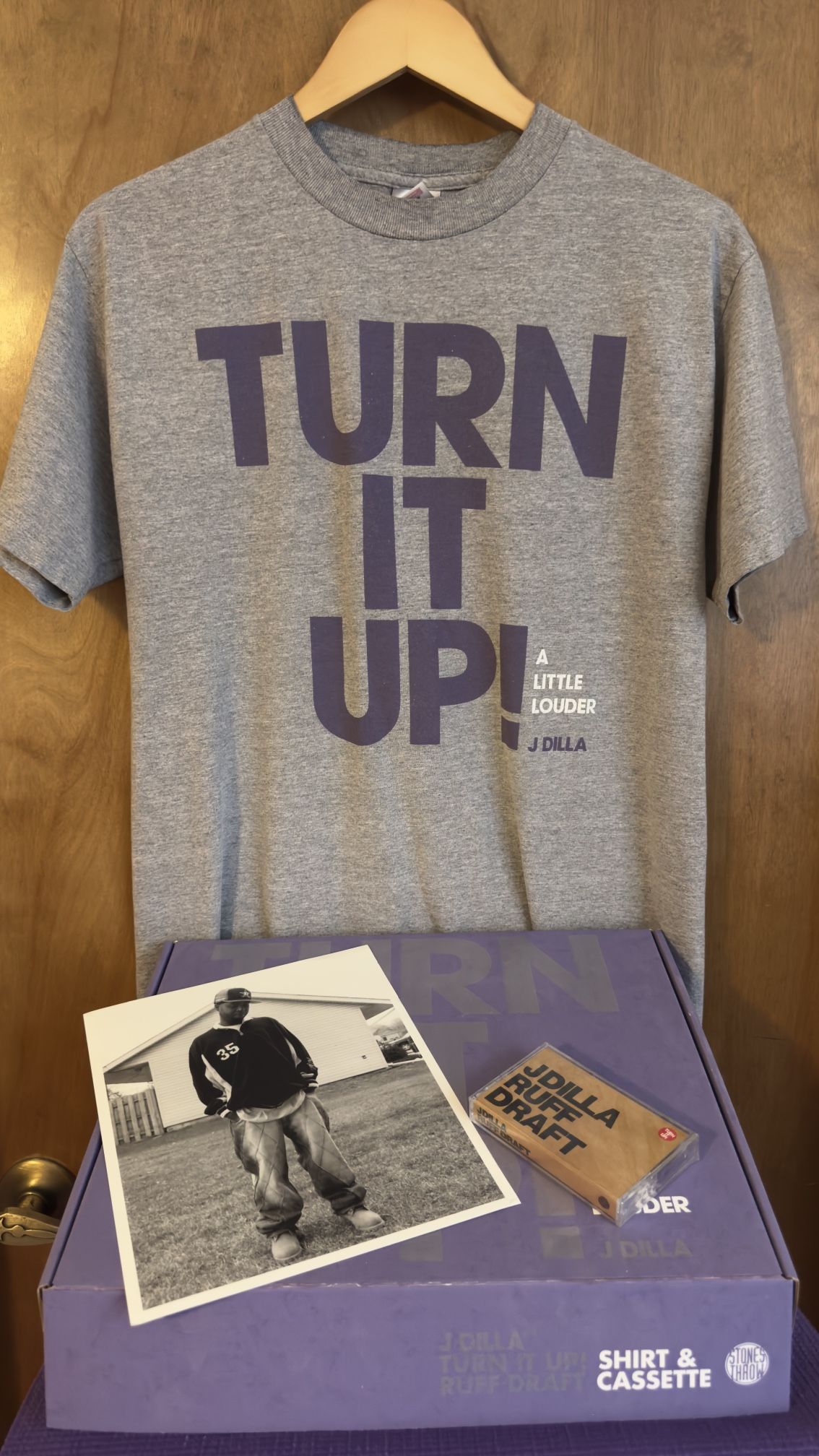 J Dilla Turn It Up Box Set Purple T-shirt Medium Tee Ruff Draft Cassette