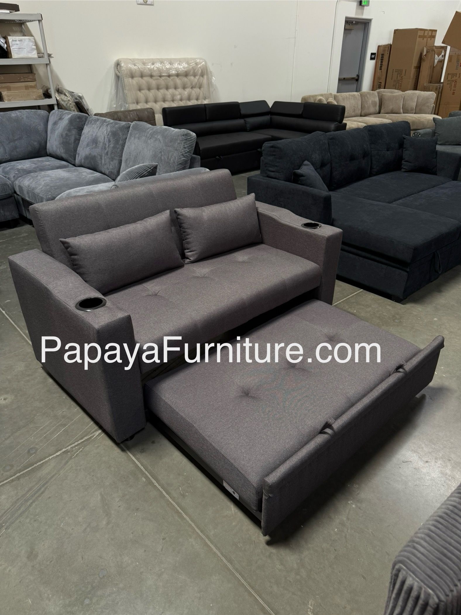 New! Pull-out Comfortable Adjustable Sofa Bed, Sleeper Sofa, Sofa Bed, Pull-out Bed Sofa, Sleeper Sofa Couch, Sofabed, Grey Sofa Bed Dimensions: Sofa: