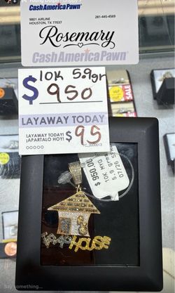 10K Gold Diamond House Pendant