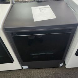 7.3 cu; ft. Vented SMART Electric Dryeran Mattel Black with Easyload Door and Sensor Dry Teohmology