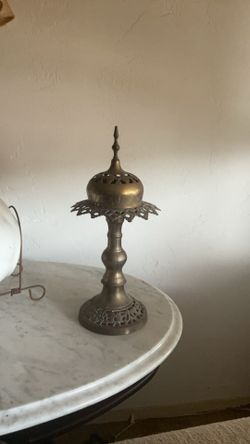 Vintage brass incense holder