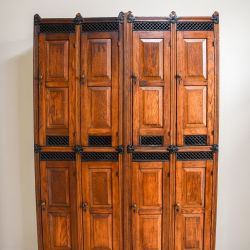 Rare Antique Mission-Style Oak Locker Cabinet