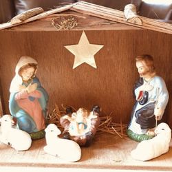 Vintage Christmas Nativity 