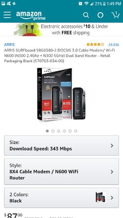 Router / Modem combo - Arris SURFboard SBG6580